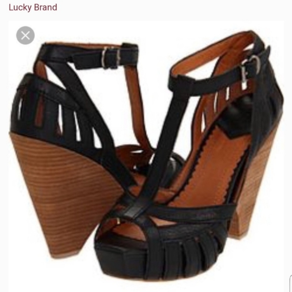 Lucky Brand LK Randy platform wedge shoes